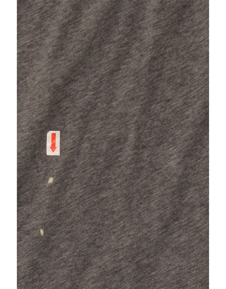 MOSCHINO Grafisk T-shirt top til kvinder IT 42 Medium Grey Flecked Bomuld