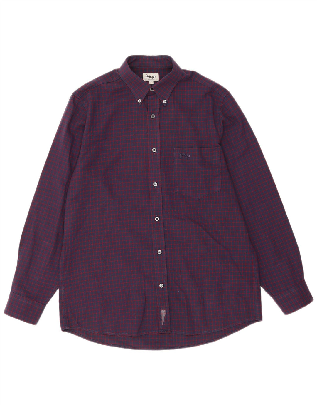 Pringle herreskjorte lille lilla Gingham polyester