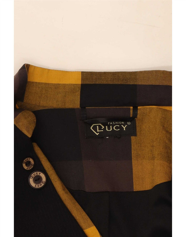 Lucy Dame 1 Knap Blazer Jacket UK 14 Medium Sort Colourblock