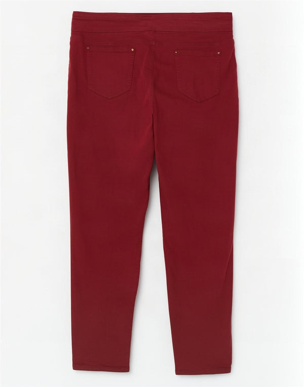 Marks & Spencer Dame Autograph Casual Bukser UK 26 5XL W52 L30 Burgundy