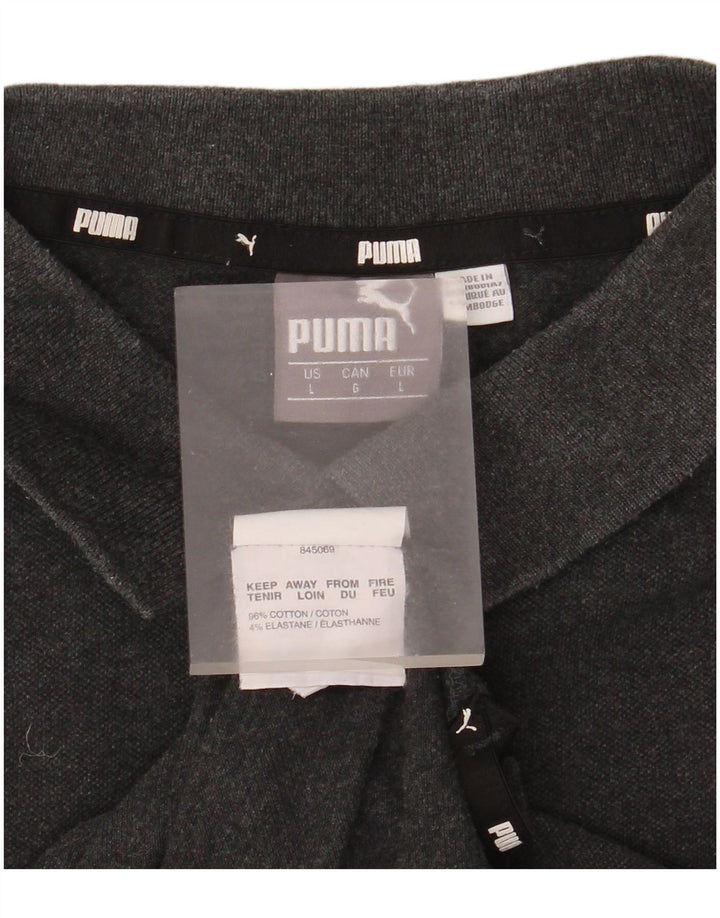 Puma Herre Polo Shirt Stor Grå Bomuld