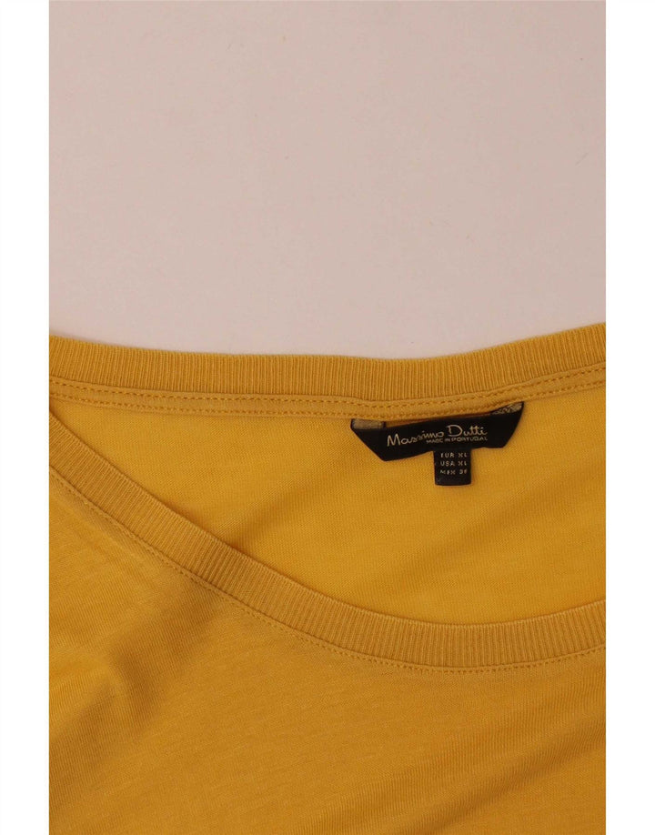 Massimo Dutti Dame Top 3/4 ærmer UK 18 XL Gul