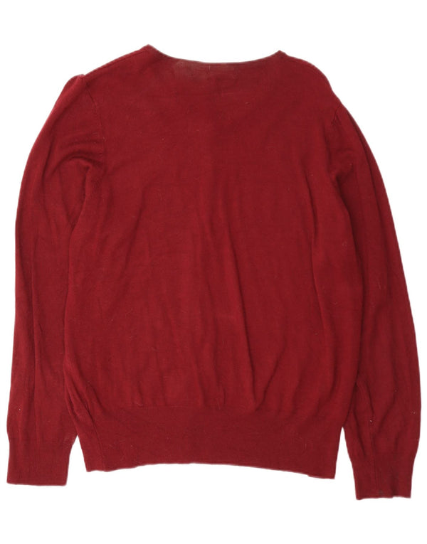 Marks & Spencer Dame Cardigan Sweater UK 18 XL Burgundy Viscose