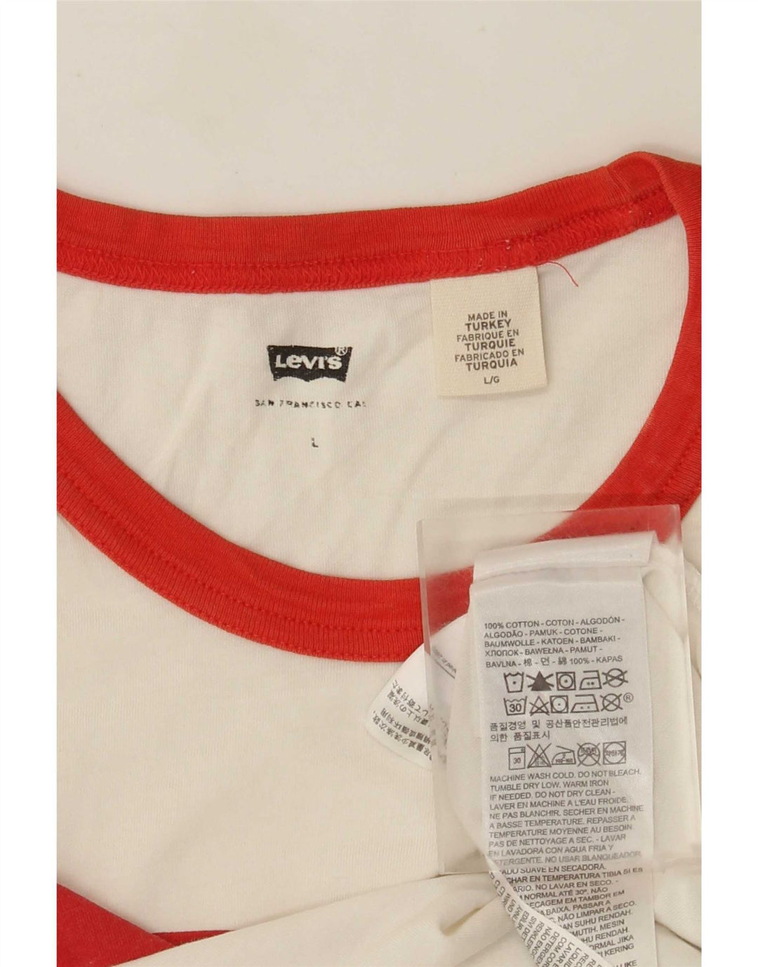 Levi's Herre grafisk T-shirt Top Stor hvid bomuld