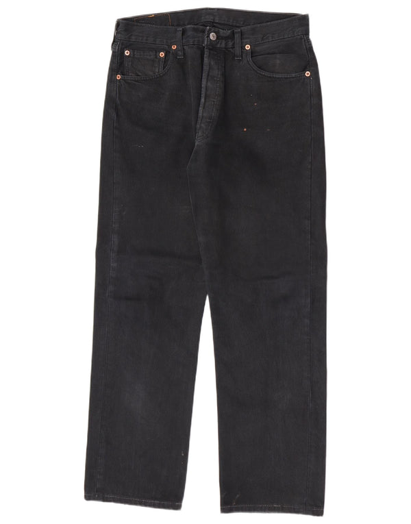 Levi's Herre 501 Straight Jeans W34 L29 Marineblå Bomuld