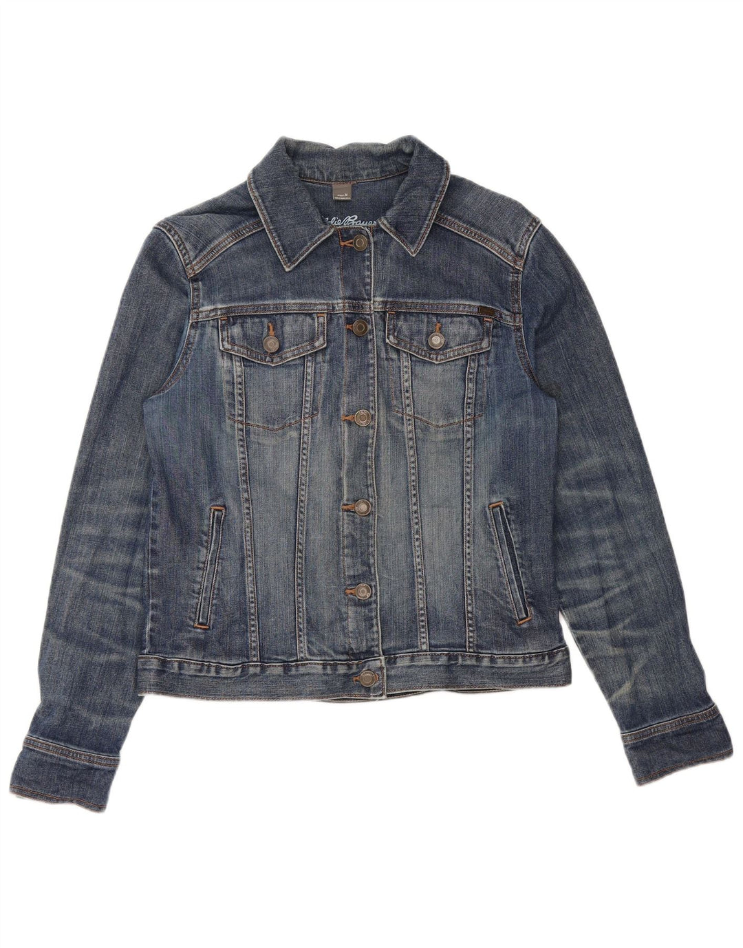 Eddie Bauer Dame denimjakke UK 14 Medium Blue Cotton