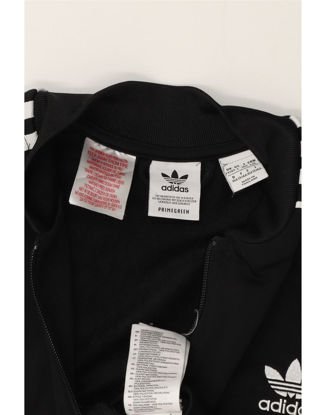 Adidas Drenge Træningsdragt Topjakke 13-14 År Sort Polyester