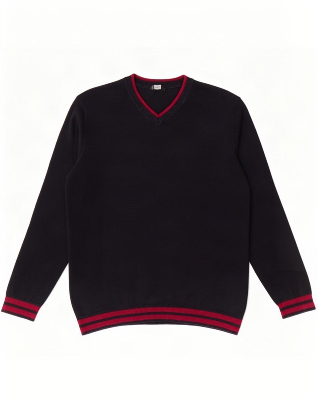 M&Co Herre V-hals sweater Medium Navyblå Bomuld