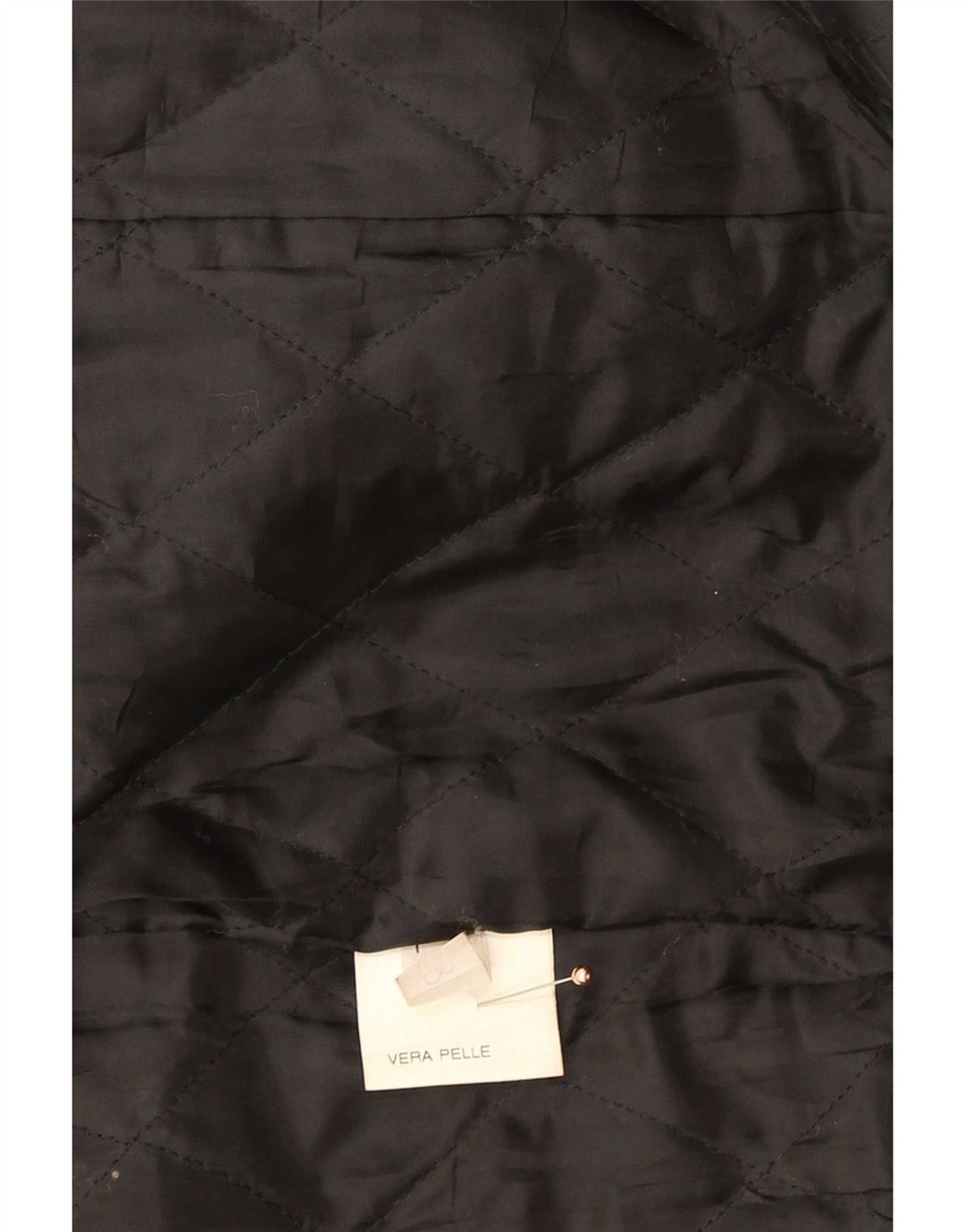 Vintage læderfrakke til kvinder UK 14 Medium Sort