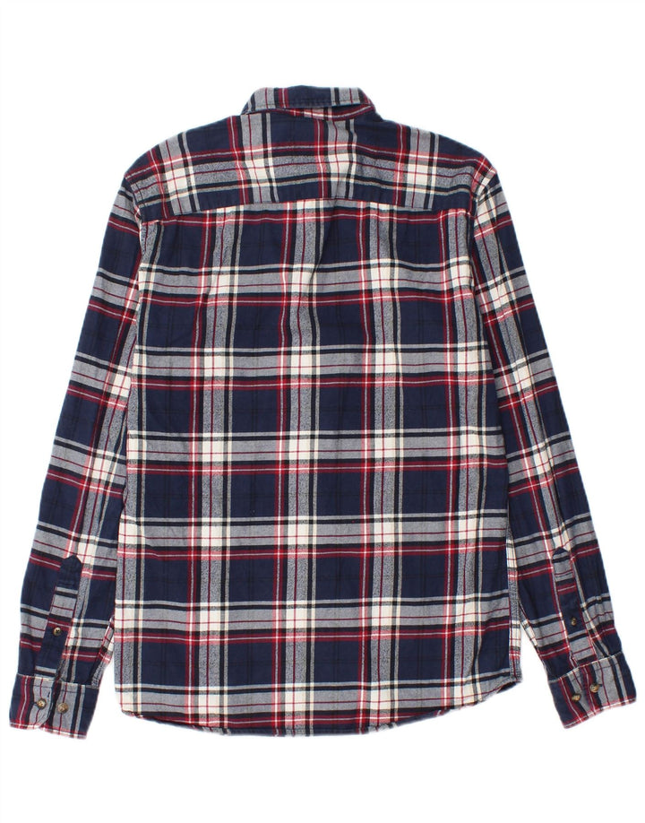 Jack & Jones herre flannelskjorte XS marineblå ternet bomuld