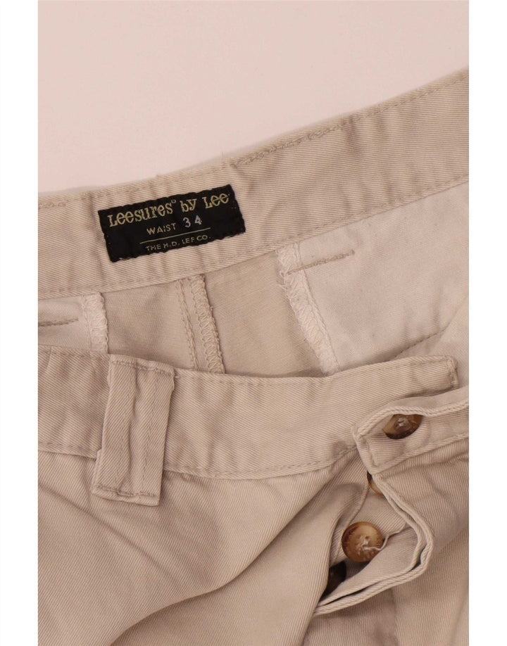 Lee Herre Straight Cargo Bukser W34 L32 Beige Bomuld
