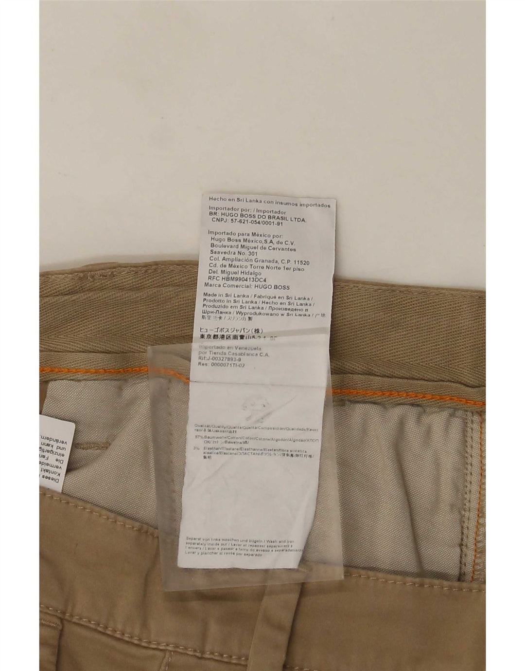 Hugo Boss Herre Chino Shorts W35 Large Beige Bomuld
