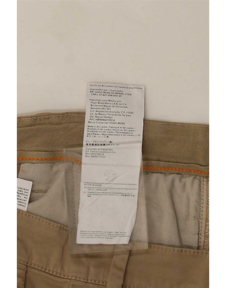 Hugo Boss Herre Chino Shorts W35 Large Beige Bomuld
