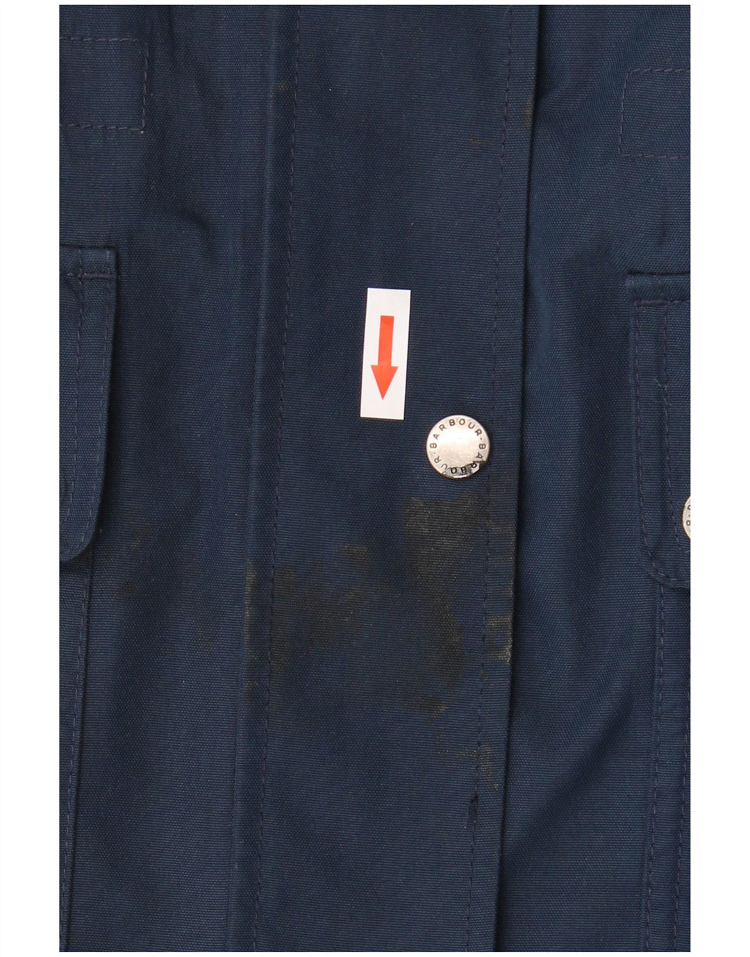 Barbour Dame Hooded Utility Jacket UK 14 Large Navy Blue