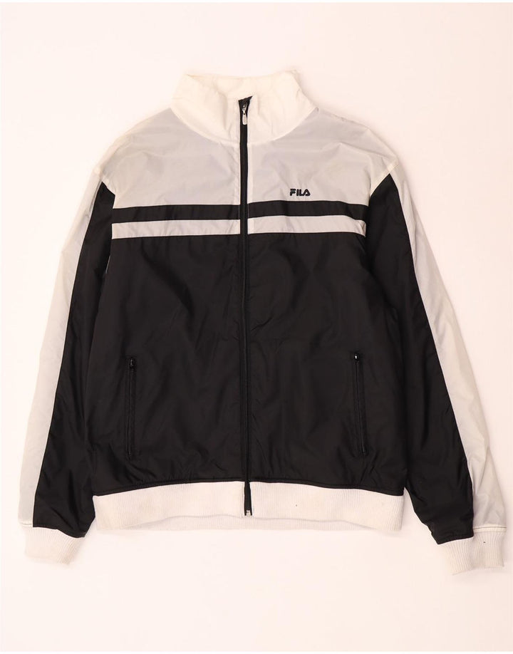 Fila Bomberjakke til mænd UK 40 Large Black Colourblock Polyamid