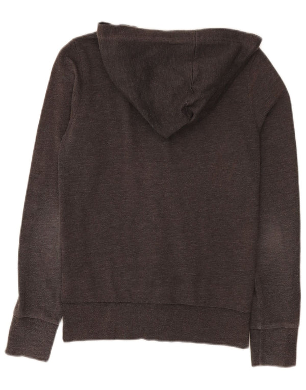 Hurley Dame Grafisk Hættetrøje Sweater UK 6 XS Grå Bomuld