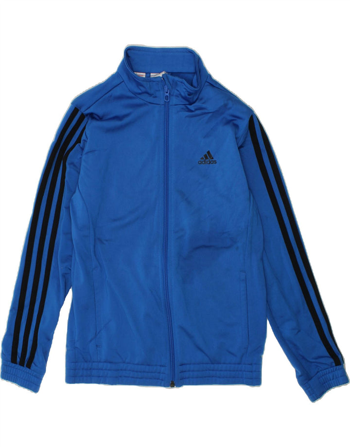 ADIDAS Boys Tracksuit Top Jacket 9-10 Years Blue Polyester Vintage Adidas and Second-Hand Adidas from Messina Hembry 