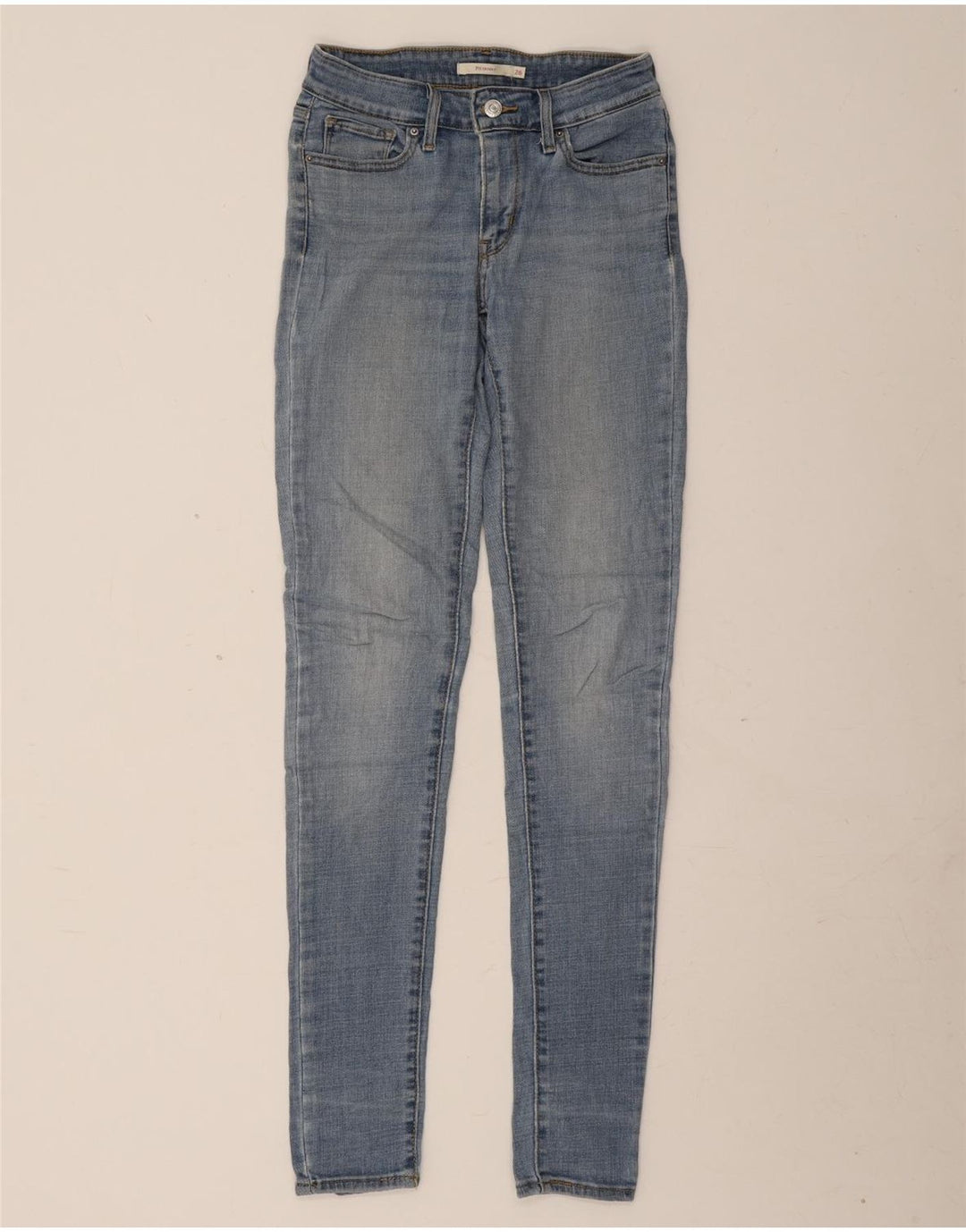 Levi's Dame 711 Skinny Jeans W26 L32 Blå Bomuld