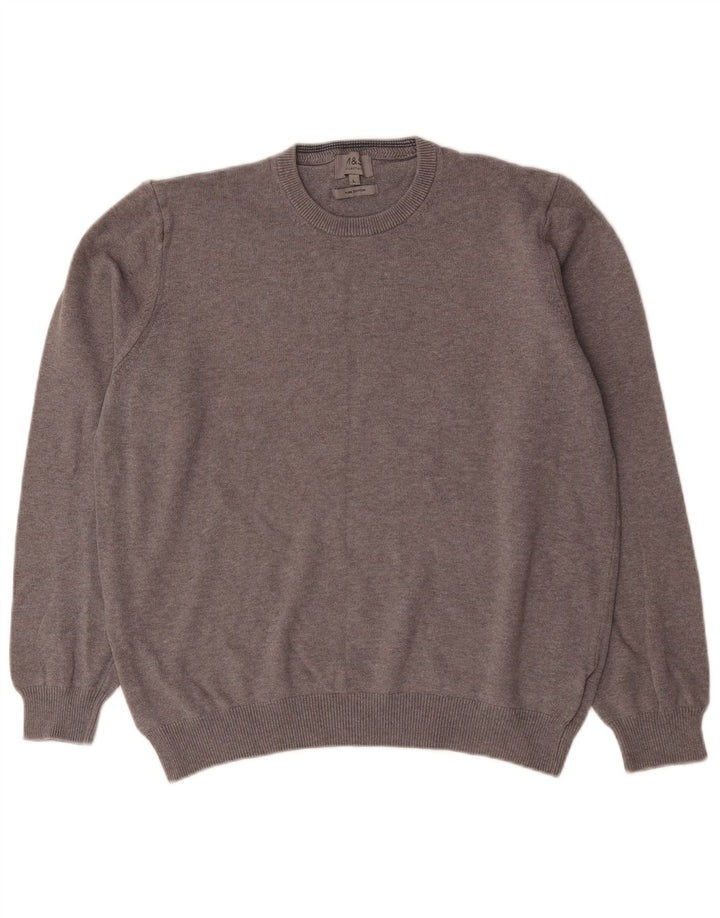 Marks & Spencer Herre sweater med rund hals, stor grå bomuld