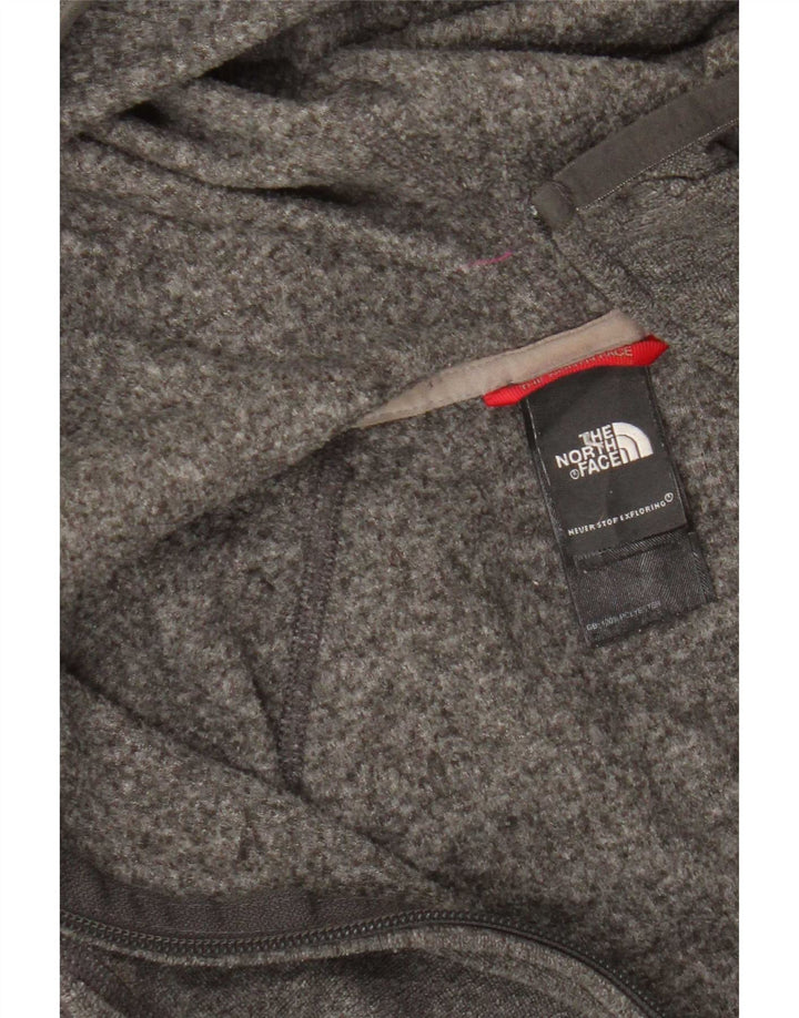 The North Face Dame Hooded Tracksuit Top Jacket UK 10 Small Grey