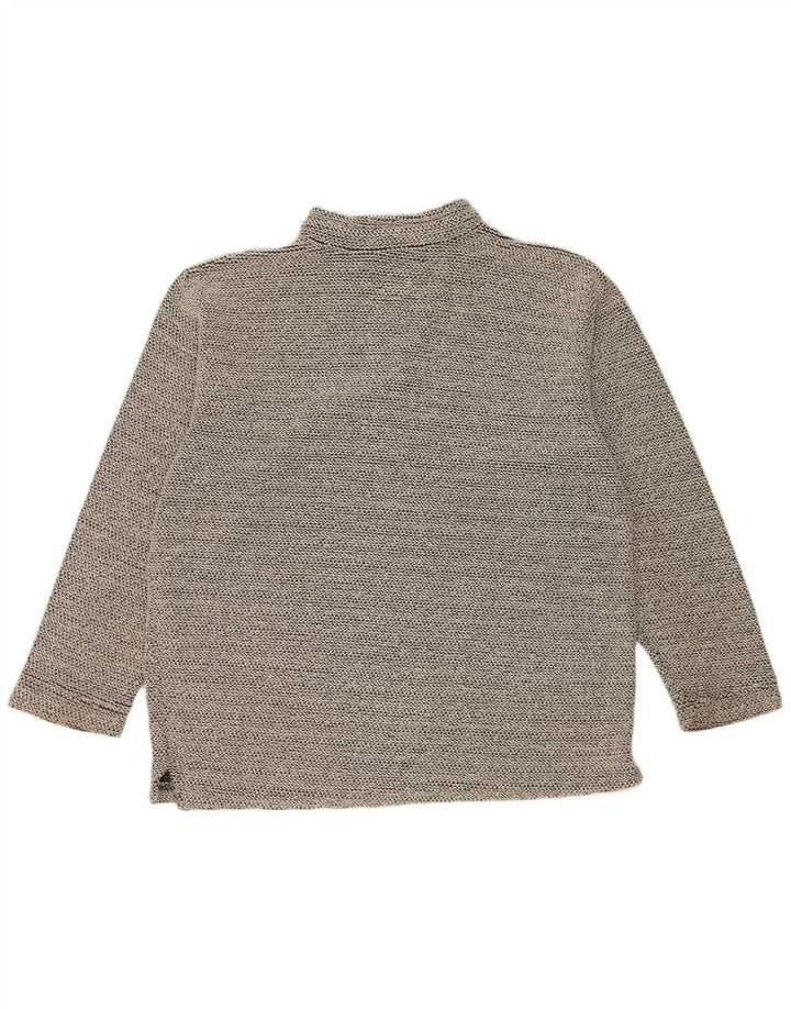 Weird Fish Herre 1/4 Zip Sweatshirt Jumper XL Grå Flecked Bomuld