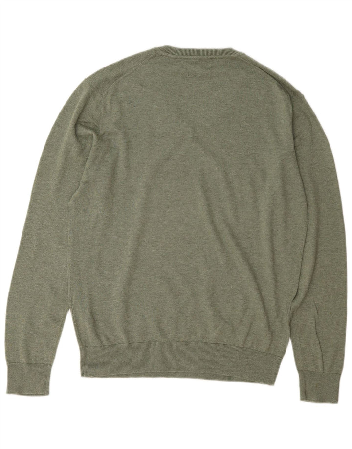 Zara Herre V-hals sweater Stor Grøn