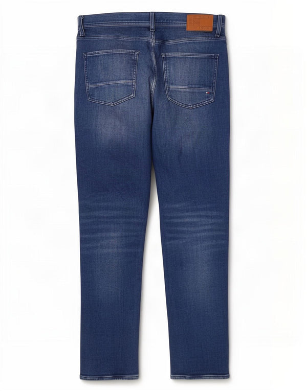 Tommy Hilfiger Herre Denton Straight Jeans W34 L32 Blå Bomuld