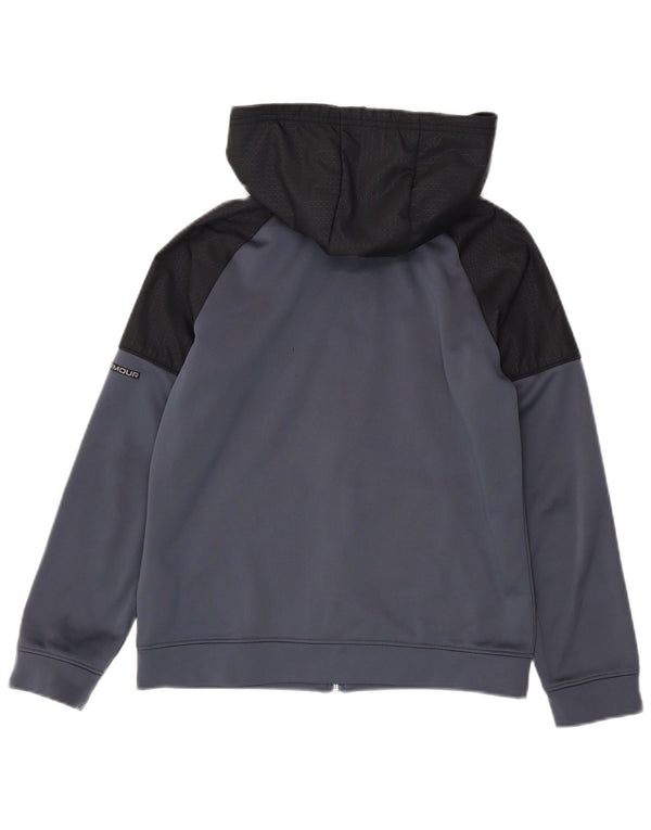 Under Armour Boys Zip Hættetrøje Sweater 11-12 År Large Navy Blue