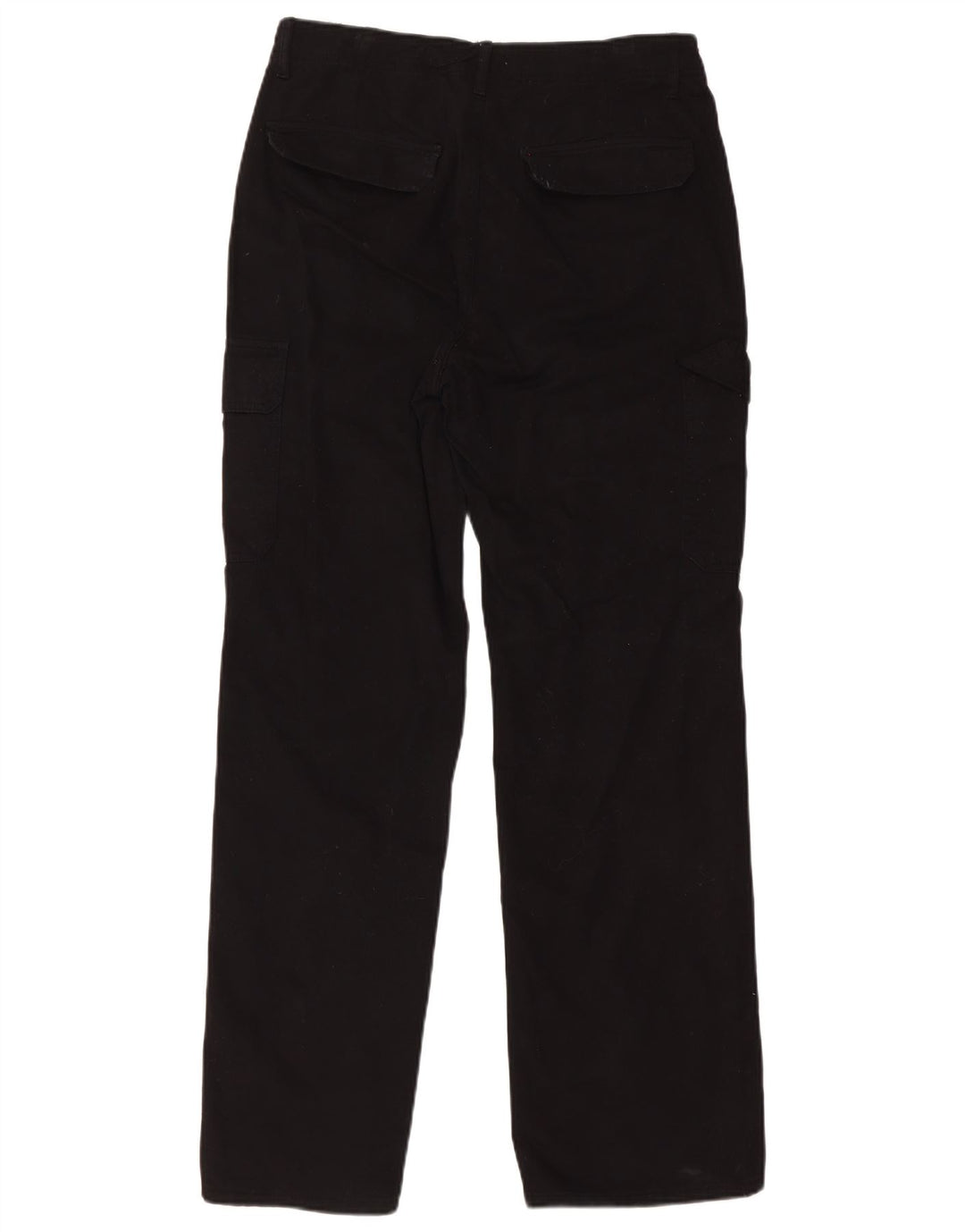 Zara Dame Straight Cargo Bukser EU 40 Medium W30 L33 Sort Bomuld