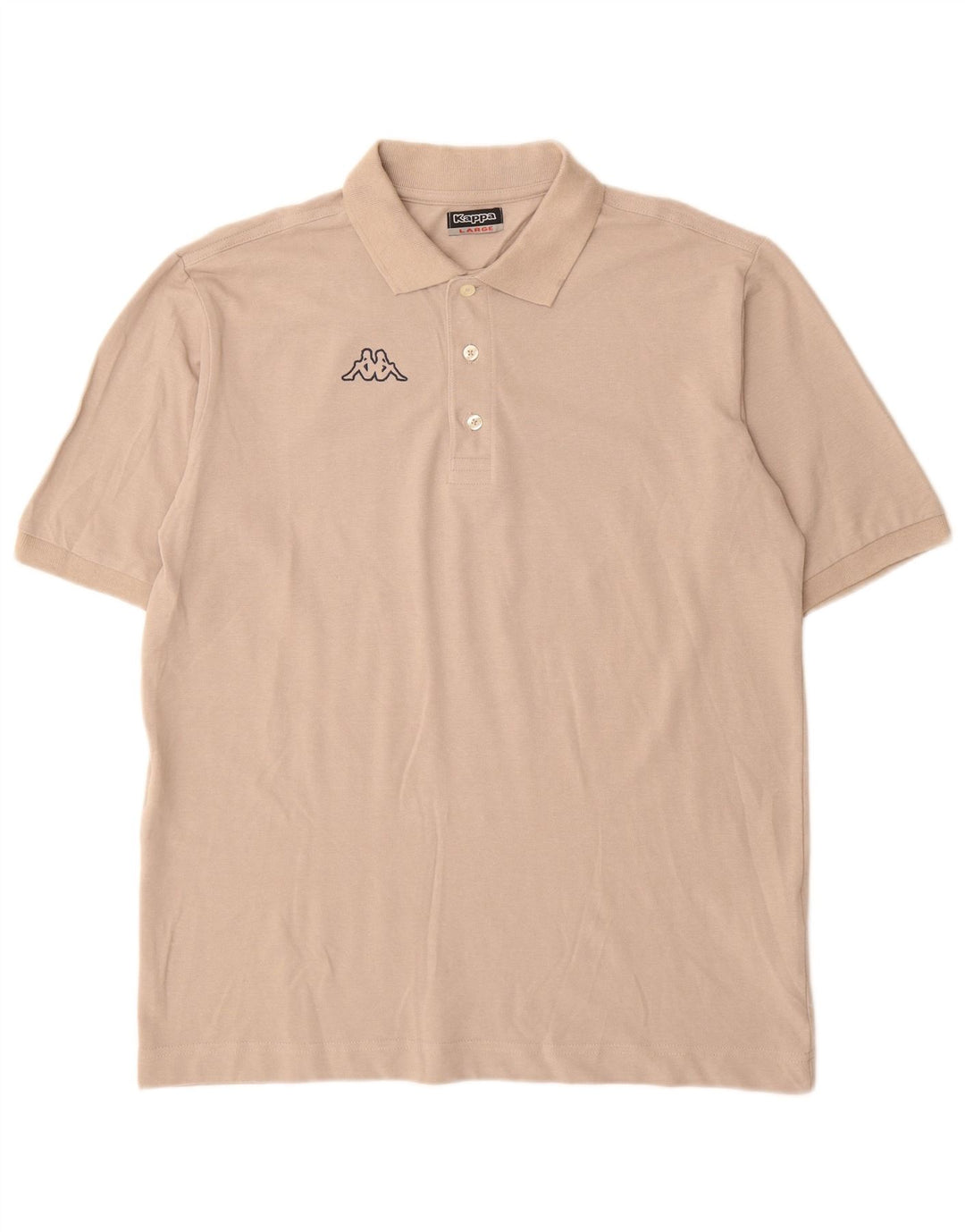 Kappa herre poloskjorte stor beige bomuld