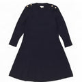 Monsoon Dame Jumper Dress UK 16 Large Navy Blue Polyester