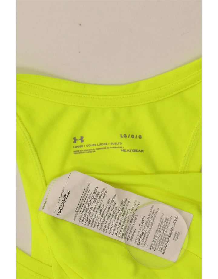 UNDER ARMOUR Herre Heat Gear Grafisk Vest Top Stor Grøn Polyester