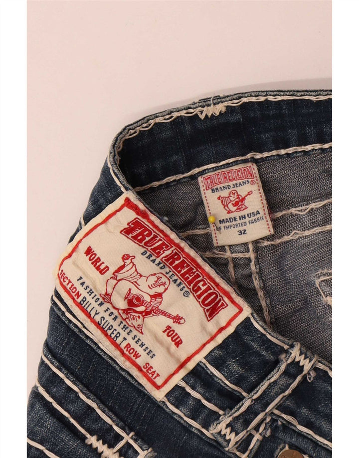 True Religion Dame Crop Bootcut Jeans W32 L26 Blå Bomuld