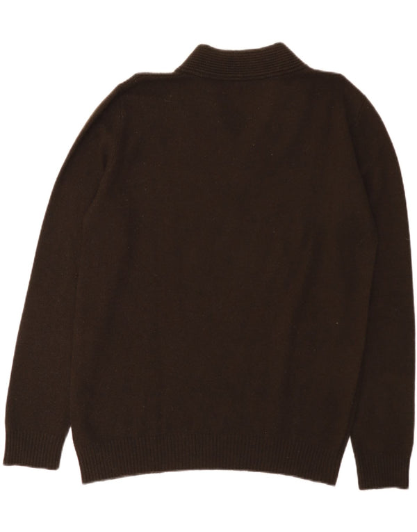 Sisley Dame V-hals sweater UK 14 Stor Brun
