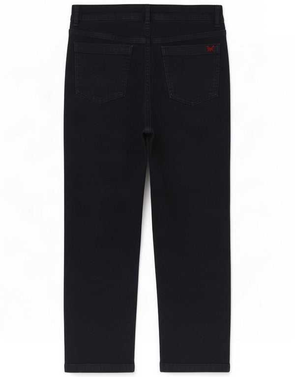 Crew Clothing Dame Cropped Jeans UK 10 Small W27 L23 Navy Blue Cotton