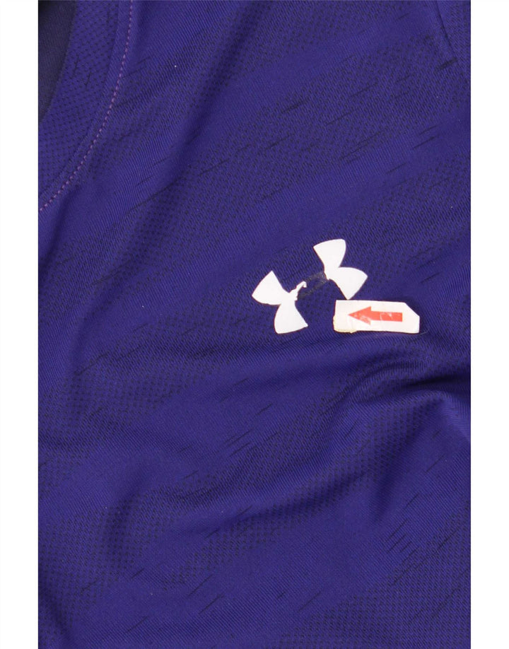 Under Armour Herre T-Shirt Top Medium Marineblå Stribet