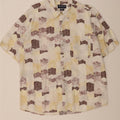 SEIDENSTICKER Mens Short Sleeve Shirt Size 42 Large Beige Patchwork Vintage Seidensticker and Second-Hand Seidensticker from Messina Hembry 