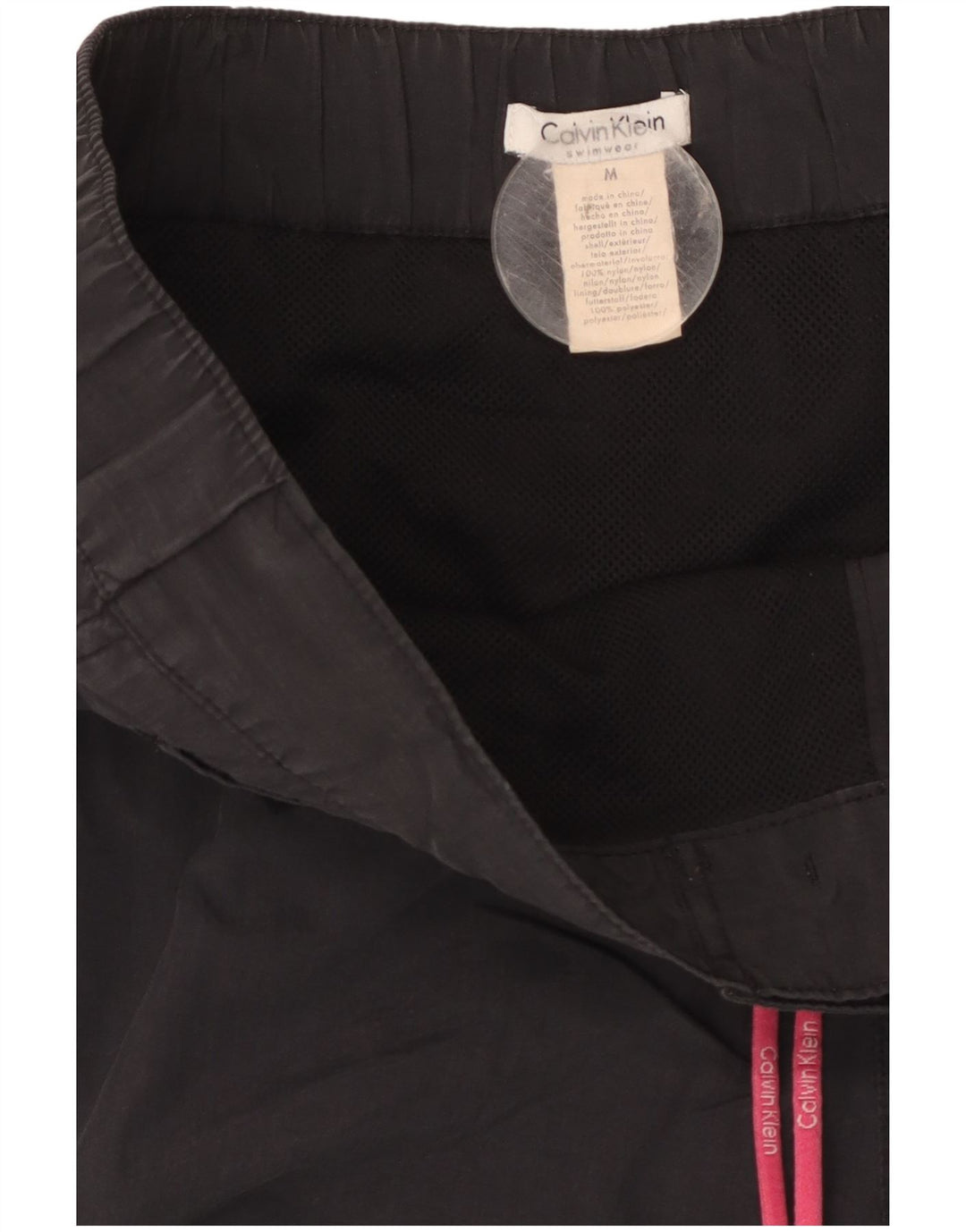 Calvin Klein Herre grafiske svømmeshorts Medium Sort Nylon