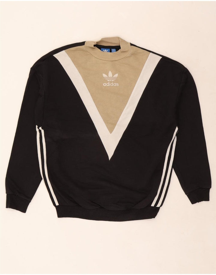 Adidas Graphic Sweatshirt Jumper UK 12 Medium Sort Colourblock