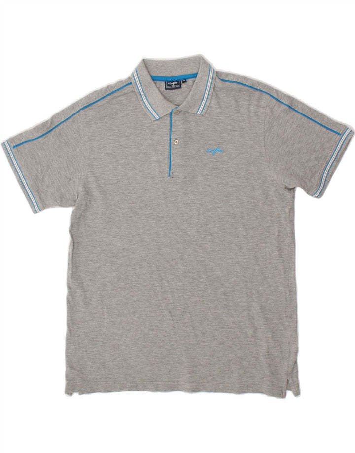 LOTTO Mens Polo Shirt XL Grey Cotton Vintage Lotto and Second-Hand Lotto from Messina Hembry 