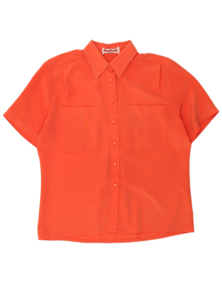 Linea Donna Dame Kortærmet Oversized Skjorte Bluse IT 44 Medium Orange