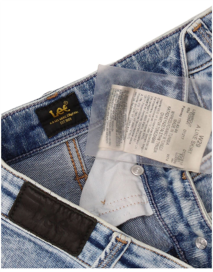 LEE Dame Denim A-Line nederdel W29 Medium Blue Bomuld