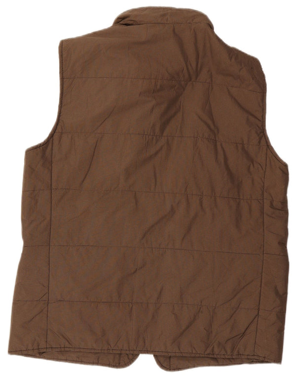 Henry Cottons Herre Hooded Padded Gilet IT 54 2XL Brun Gingham Polyester