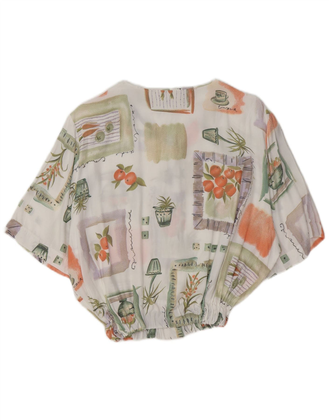 VINTAGE kvinders abstrakt mønster skjorte bluse IT 44 Medium Flerfarvet
