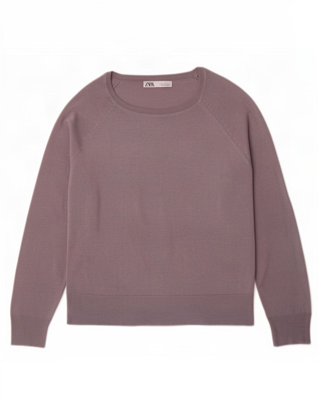 Zara Dame Boat Neck Jumper Sweater UK 14 Medium Grey