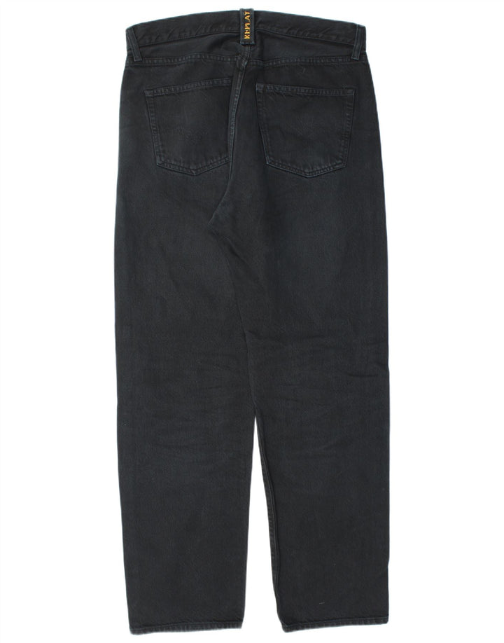 Replay Straight Jeans til mænd W32 L30 Sort