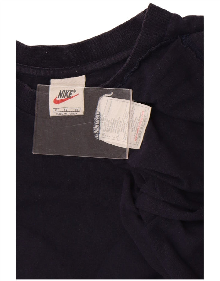Nike T-shirt top til mænd XL marineblå bomuld