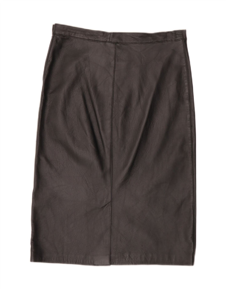 Vintage lædernederdel til kvinder W30 Medium Black