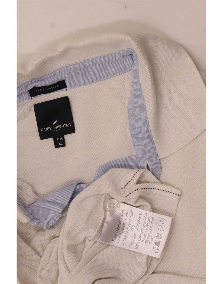 Daniel Hechter Herre poloshirt XL Hvid Bomuld