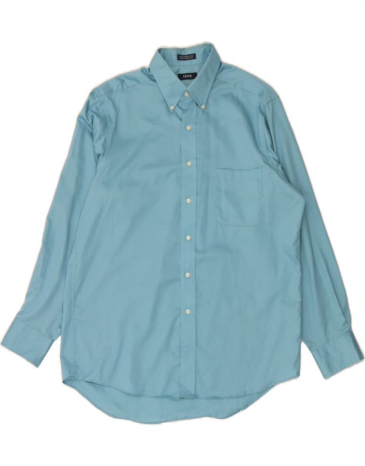 IZOD Mens Shirt Size 16 1/2 Large Blue Cotton Vintage Izod and Second-Hand Izod from Messina Hembry 